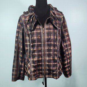 Claudia eve plaid jacket 1X